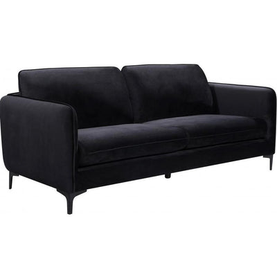 Poppy Velvet Black Sofa - bellafurnituretv