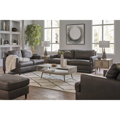 Hettinger Ash Leather Living Room Set - bellafurnituretv