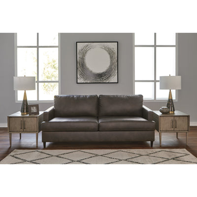 Hettinger Ash Leather Sofa - bellafurnituretv