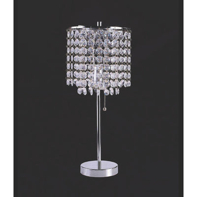Chandelier Chrome 19" Table Lamp - bellafurnituretv