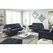 Altonbury Blue Leather Sofa - bellafurnituretv