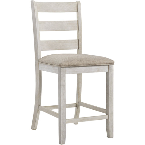 Skempton White/Light Brown Counter Height Chair, Set of 2 - bellafurnituretv