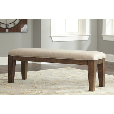 Flynnter Medium Brown Upholstered Bench - bellafurnituretv