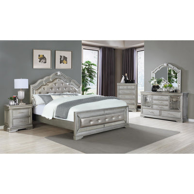 Keaton Silver Panel Bedroom Set - bellafurnituretv