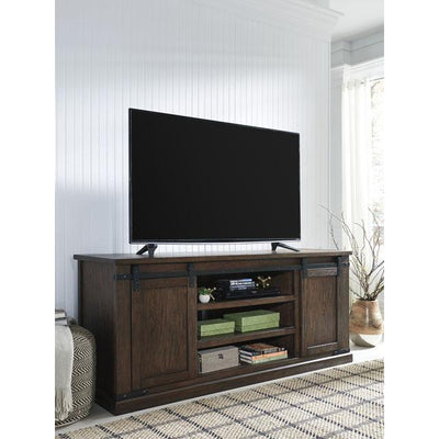 Budmore Rustic Brown Extra Large TV Stand | W562-68 - bellafurnituretv