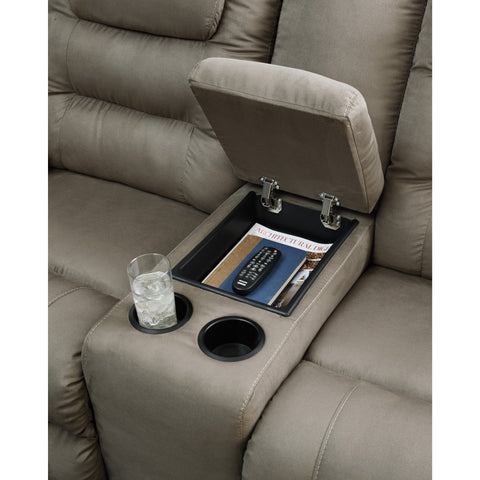 McCade Cobblestone Reclining Loveseat - bellafurnituretv