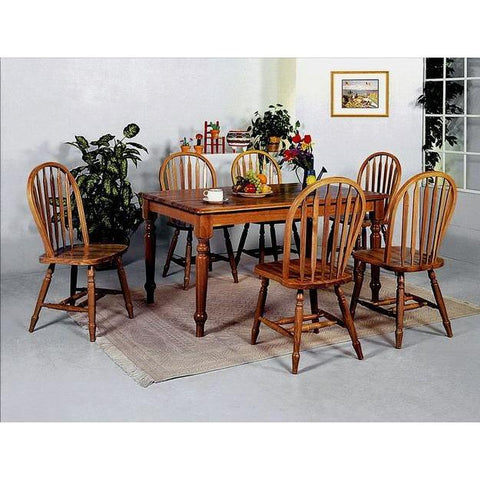 Farmhouse Dark Oak Dining Set - bellafurnituretv