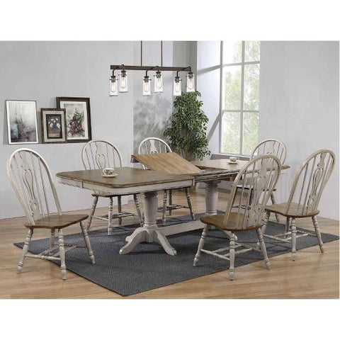 Jack Gray/Brown Keyhole Dining Room Set - bellafurnituretv