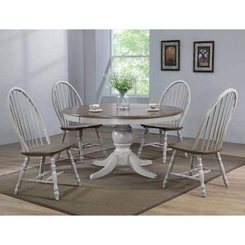 Jack Gray/Brown Round Dining Room Set - bellafurnituretv