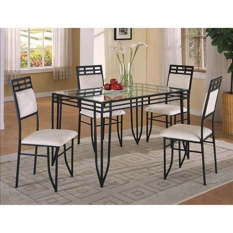 Matrix Black/White 5-Piece Dining Set - bellafurnituretv