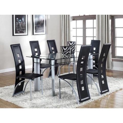 Echo Black/Gray Side Chair, Set of 2 - bellafurnituretv