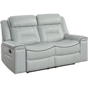 Darwan Light Gray Reclining Loveseat - bellafurnituretv