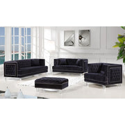 Lucas Velvet Black Sofa - bellafurnituretv