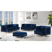 Lucas Velvet Navy Sofa - bellafurnituretv