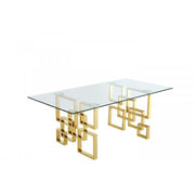 Pierre Gold/Beige Dining Set - bellafurnituretv