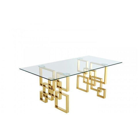 Pierre Gold/Navy Dining Set - bellafurnituretv