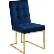 Pierre Velvet Navy Dining Chair, Set of 2 - bellafurnituretv