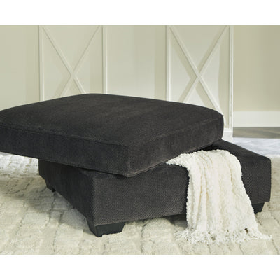 Charenton Charcoal Ottoman with Storage - bellafurnituretv