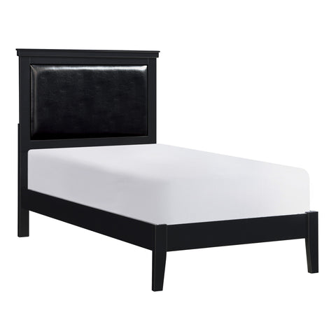 Seabright Black Twin Panel Bed - bellafurnituretv