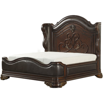 Royal Highlands Rich Cherry King Panel Bed - bellafurnituretv