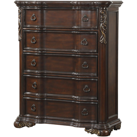 Royal Highlands Rich Cherry Panel Bedroom Set - bellafurnituretv
