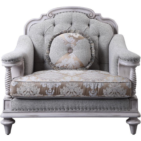Amancio Antique White Chair - bellafurnituretv