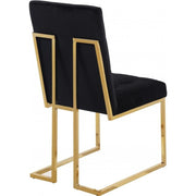 Pierre Velvet Black Dining Chair, Set of 2 - bellafurnituretv