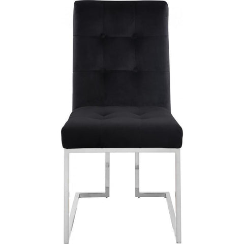 Alexis Velvet Black Dining Chair, Set of 2 - bellafurnituretv