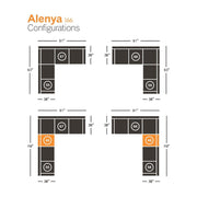 Alenya Charcoal LAF Sectional - bellafurnituretv