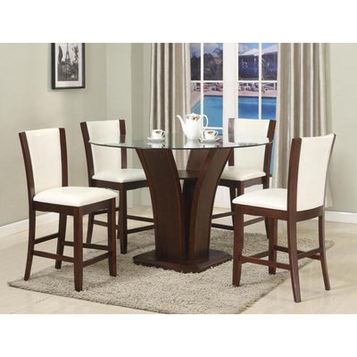Camelia White/Espresso Counter Height Chair, Set of 2 - bellafurnituretv