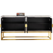 Silver Gold Mirrored Sideboard Buffet - bellafurnituretv