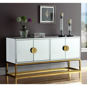 Silver Gold Mirrored Sideboard Buffet - bellafurnituretv