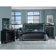 Allura Black LED Panel Bedroom Set - bellafurnituretv