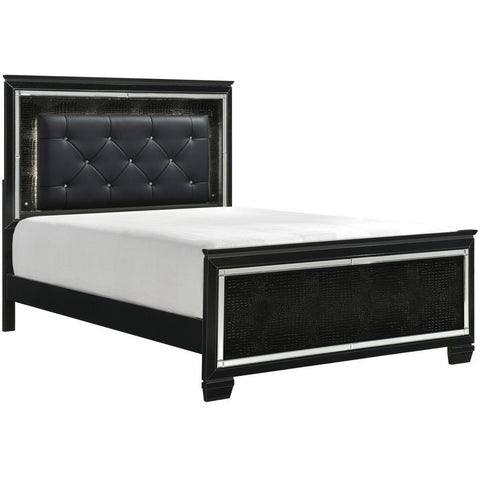 Allura Black LED Panel Bedroom Set - bellafurnituretv