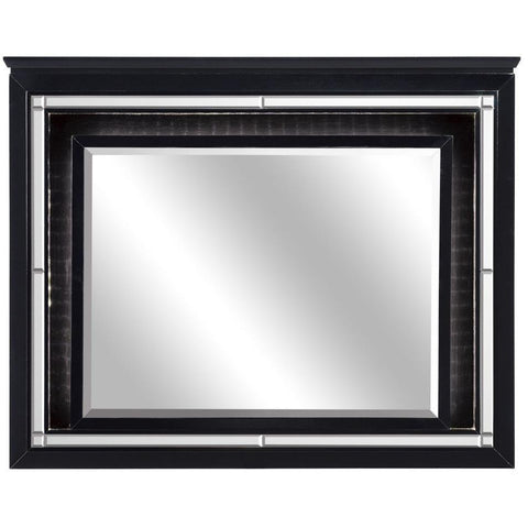 Allura Black LED Mirror - bellafurnituretv