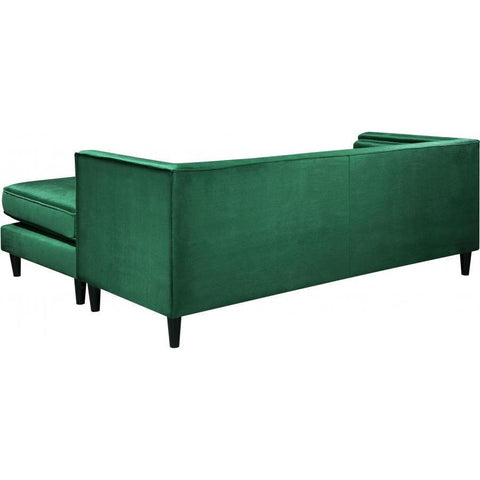 Taylor Velvet Green Reversible Sectional - bellafurnituretv