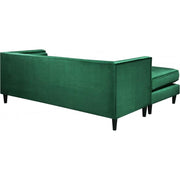 Taylor Velvet Green Reversible Sectional - bellafurnituretv