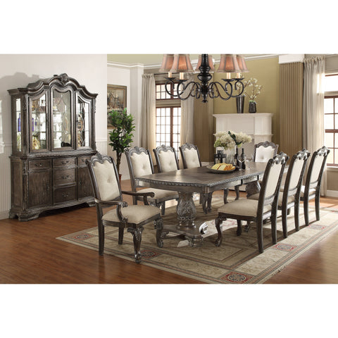 Kiera Gray Formal Dining Table - bellafurnituretv