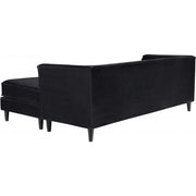 Taylor Velvet Black Reversible Sectional - bellafurnituretv