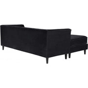 Taylor Velvet Black Reversible Sectional - bellafurnituretv