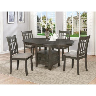 Hartwell Gray Extendable Oval Dining Table - bellafurnituretv