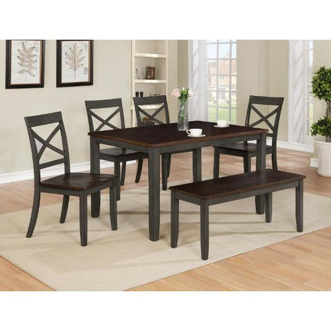 Etta Gray/Brown Dining Table - bellafurnituretv