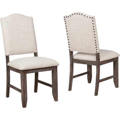 Regent Grayish Brown Side Chair, Set of 2 - bellafurnituretv