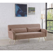 Clarissa Velvet Pink Living Room Set - bellafurnituretv