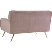 Clarissa Velvet Pink Loveseat - bellafurnituretv