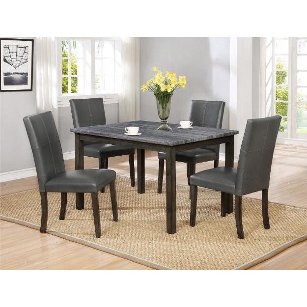 Pompei Gray Rectangular Dining Set Bella Furniture