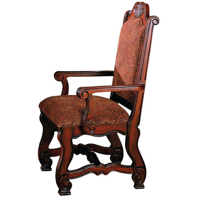Neo Renaissance Brown Arm Chair, Set of 2 - bellafurnituretv