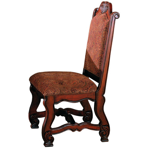 Neo Renaissance Brown Side Chair, Set of 2 - bellafurnituretv