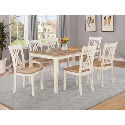 Josie White/Brown 7-Piece Dining Set - bellafurnituretv