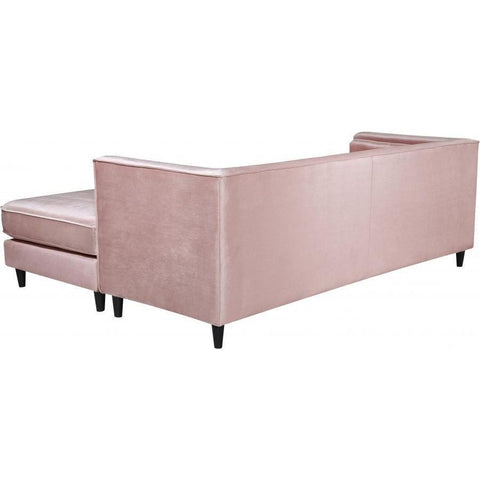 Taylor Velvet Pink Reversible Sectional - bellafurnituretv